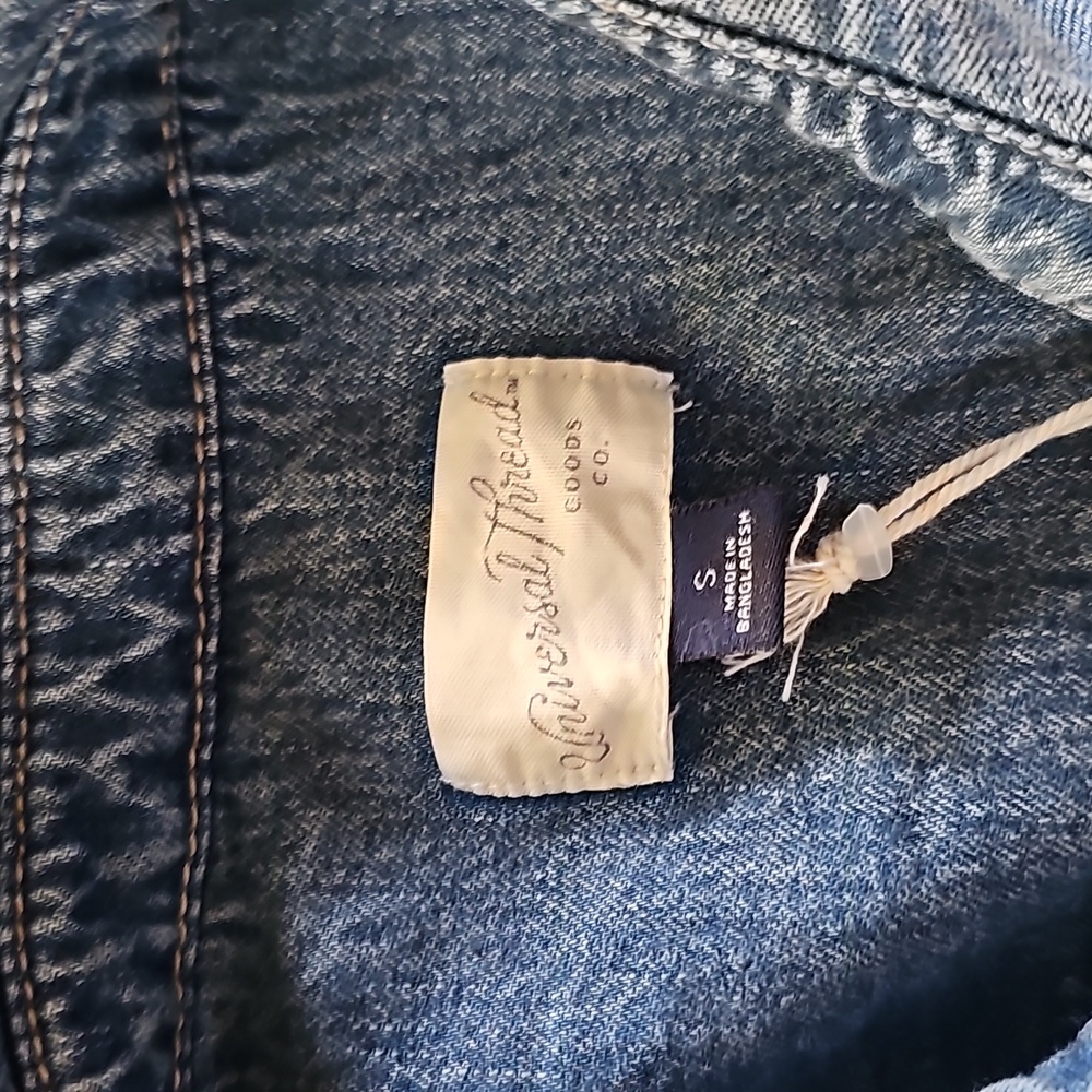 Denim dress with pocket - Picture 2 of 4